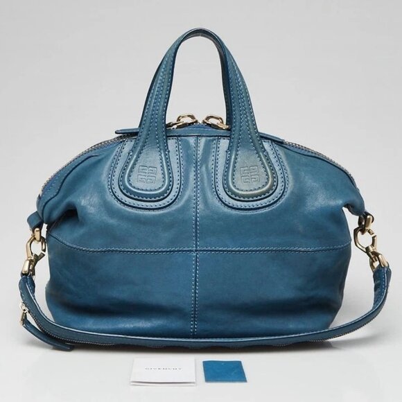 Givenchy Blue Leather Small Nightingale Bag - Picture 2 of 12